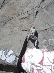 Genita climbing at Quincy